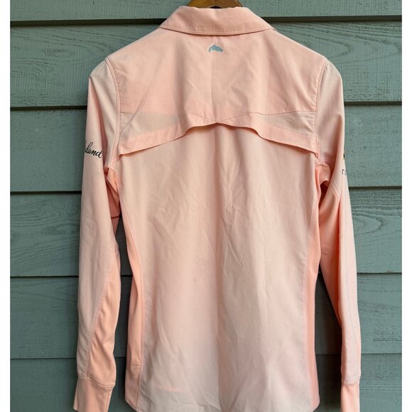 Simms SolarFlex Sea Island Peach Fishing Shirt S - Picture 11 of 11